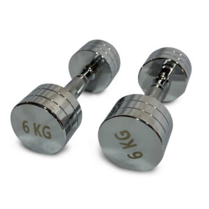 Гантели UNIX Fit PRO круглые, хромированные (6 кг, 2 шт)