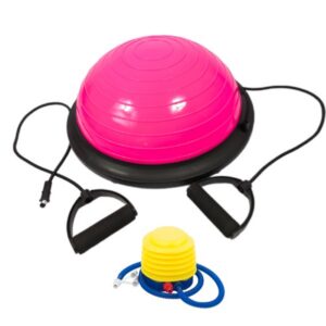 Балансировочная платформа AMETIST BOSU ball 45 см (розовый)