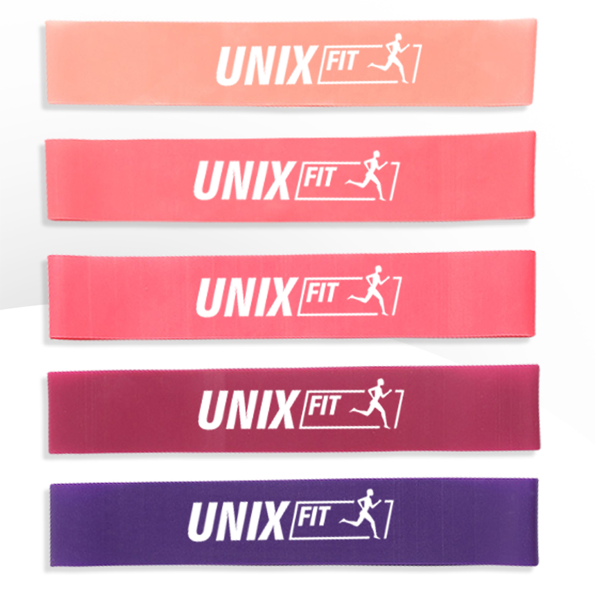 Резинки для фитнеса UNIX Fit (5 цветов, розовый, сиреневый) — изображение 3