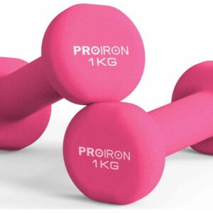 Гантели неопреновые PROIRON Г2010РНЕО (2 шт по 1 кг, розовые)