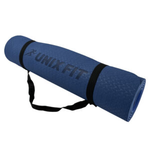 Коврик для йоги и фитнеса UNIX Fit (180 х 61 х 0,6 см, двусторонний, двуцветный, голубой)