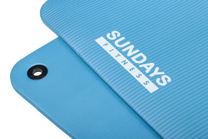 Коврик для йоги и фитнеса Sundays Fitness IR97506 (180x60x1.2см, голубой) — изображение 2